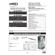 Lennox CBA27UHE manual cover