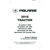 Polaris Tractor Scrambler, Sportsman 1000 manual cover