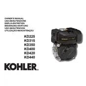 Kohler KD400 Engine manual cover