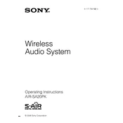 Sony AIR SA20PK manual cover