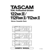 Tascam 122RMKII manual cover