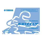 Yamaha YFM80GV Grizzly 80 2006 manual cover