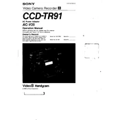 Sony CCD-TR91 manual cover