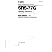 Sony SRS 77G manual cover