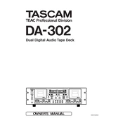 Tascam DA-302 manual cover