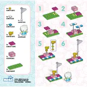 Mega Bloks Mattel Hello Kitty Dear Daniel Podium DBX83 Construction Set manual cover