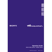 Sony NW-A1000 Series manual cover