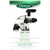 Omega NC800HDS Nutrition System Juicer manual cover