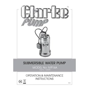 Clarke 7230095 IVP14A Submersible Water Pump manual cover