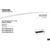 Toshiba RAV-RM301SDT-E Air Conditioner manual cover