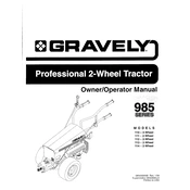 Gravely 985 Series 985110 1999 Tractor manual cover