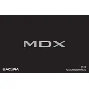 Acura MDX 2018 SUV manual cover