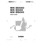 Casio WK3100 Keyboard manual cover