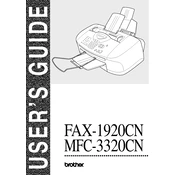 Brother FAX-1920CN manual cover