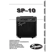 Fender SP-10 Rev A 0233000000 120V 60Hz US Amplifier manual cover