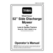 Toro Wheel Horse 52-inch 78252 Mower manual cover