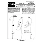 Toro Antique Garden Light 52605 Light Kit manual cover