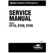 Subaru EY15 Engine manual cover