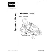 Toro LX468 13AP61RH048 Tractor manual cover