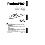 Poulan Pro 295 Chainsaw manual cover