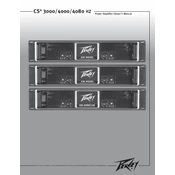 Peavey CS 3000 HZ Amplifier manual cover