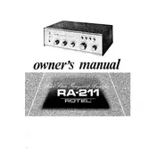 Rotel RA-211 Amplifier manual cover