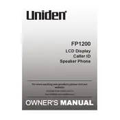 Uniden FP1200 Telephone manual cover