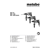 Metabo BE 1100 Drill manual cover