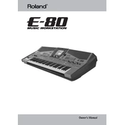 Roland E-80 manual cover