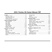 Pontiac G6 2010 manual cover