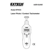 Flir Extech RPM33 Tachometer manual cover