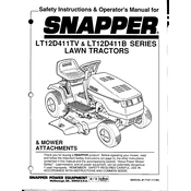 Snapper LT12D411B Series LT12D411B Tractor manual cover