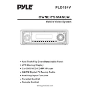 Pyle PLD184V MP3 Player manual cover