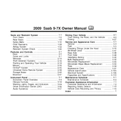 Saab 9-7X 2009 Car manual cover