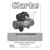 Clarke 2242205 Raider 15 1000 100L Air Compressor manual cover