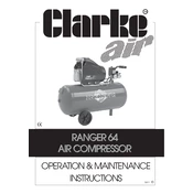 Clarke 2225065 Ranger 64 Air Compressor manual cover