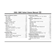 GMC Safari 2005 manual cover