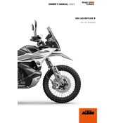 KTM Adventure 890 R 2023 Motorcycle manual cover