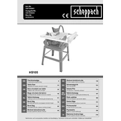 Scheppach HS105 5901308901 Saw manual cover