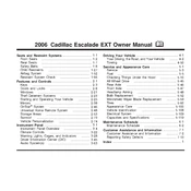 Cadillac Escalade EXT 2006 manual cover