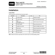 Toro Z Master 4000 Series 144-0389 Light Kit manual cover