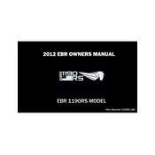 Buell EBR 1190RS 2012 Motorcycle manual cover