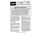 Toro Power Shift 828 38580 Snow Thrower manual cover