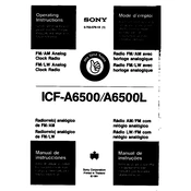 Sony ICF-A6500 manual cover