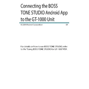 Boss GT-1000 Tone Studio Android manual cover