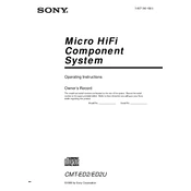 Sony CMT-ED2 manual cover