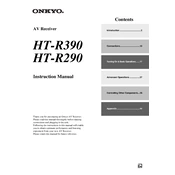 Onkyo HT R390, HT R290 manual cover