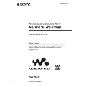 Sony NW-MS11 manual cover