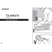 Onkyo TX NR474 manual cover