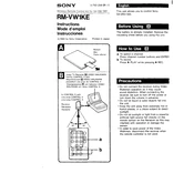 Sony RM-VW1KE manual cover